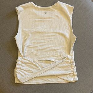 Lululemon Athletica Cream Ribbed Tank Top